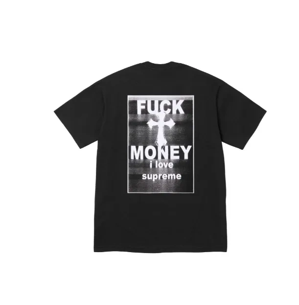 White M XL and Black MONEY FW24 TEE S L 0615